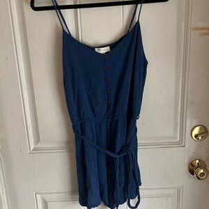 Blue Sleeveless Jumpsuit